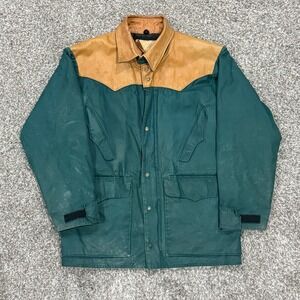 Vintage 90s Schaefer Outfitter 225 Waxed Cotton Leather Rancher Jacket Mens XS